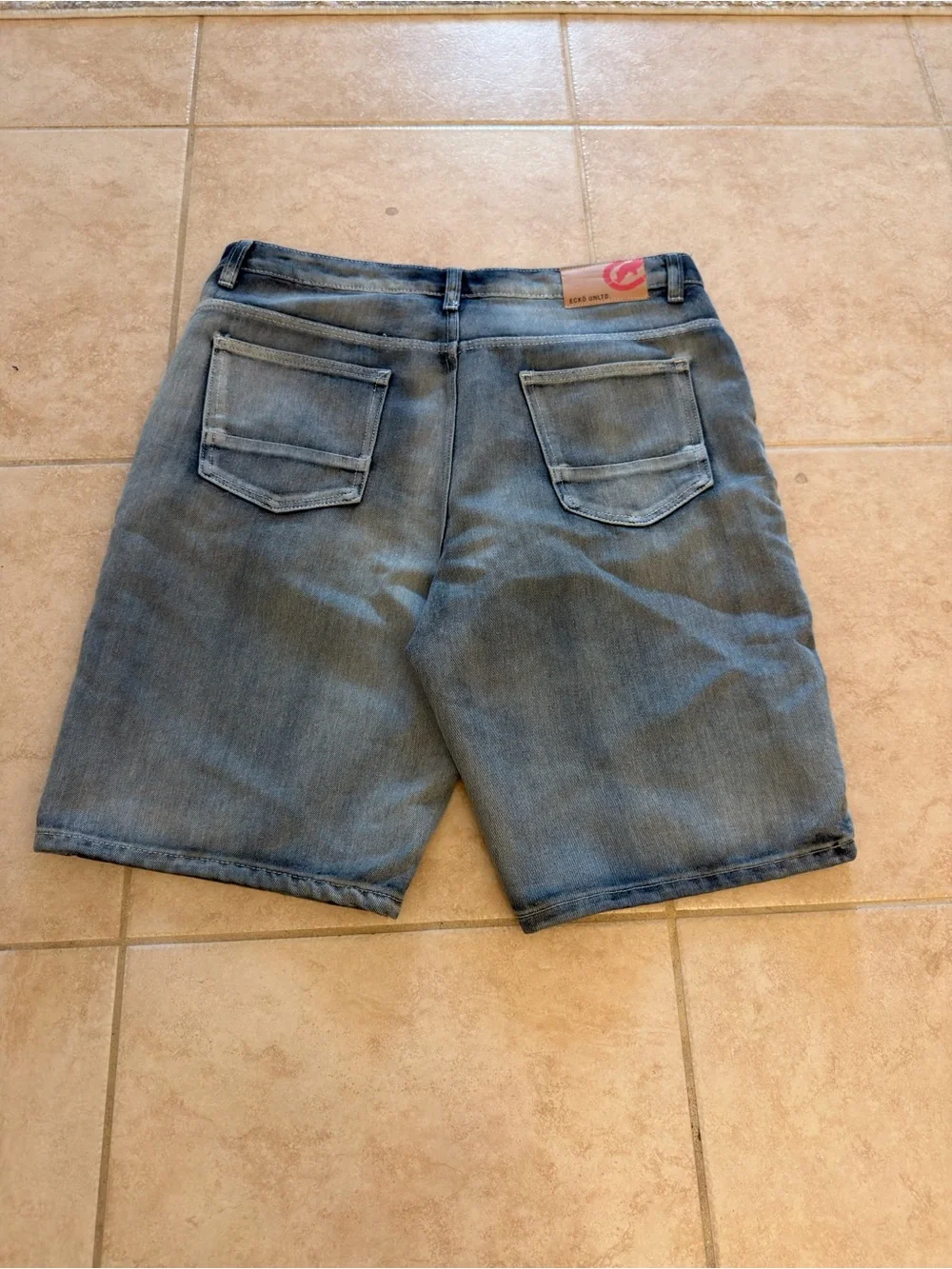 Ecko Unlimited Light Blue Denim Jean Shorts
